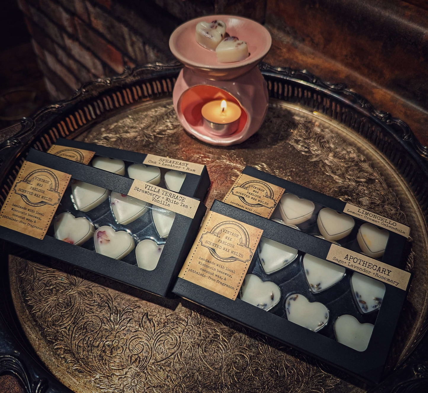 WI Beeswax & Coconut Wax Melts in Box - Vintage Wax Parlour