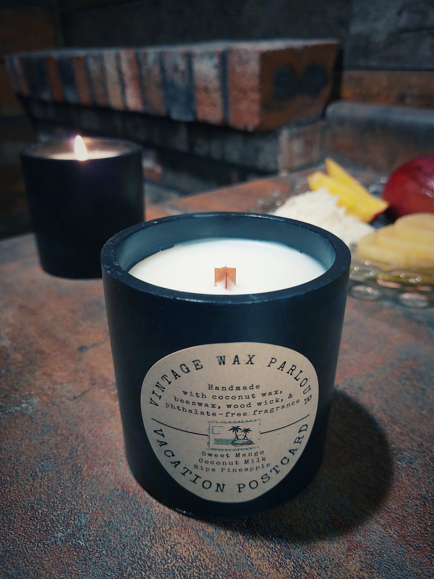 Vacation Postcard Candle
