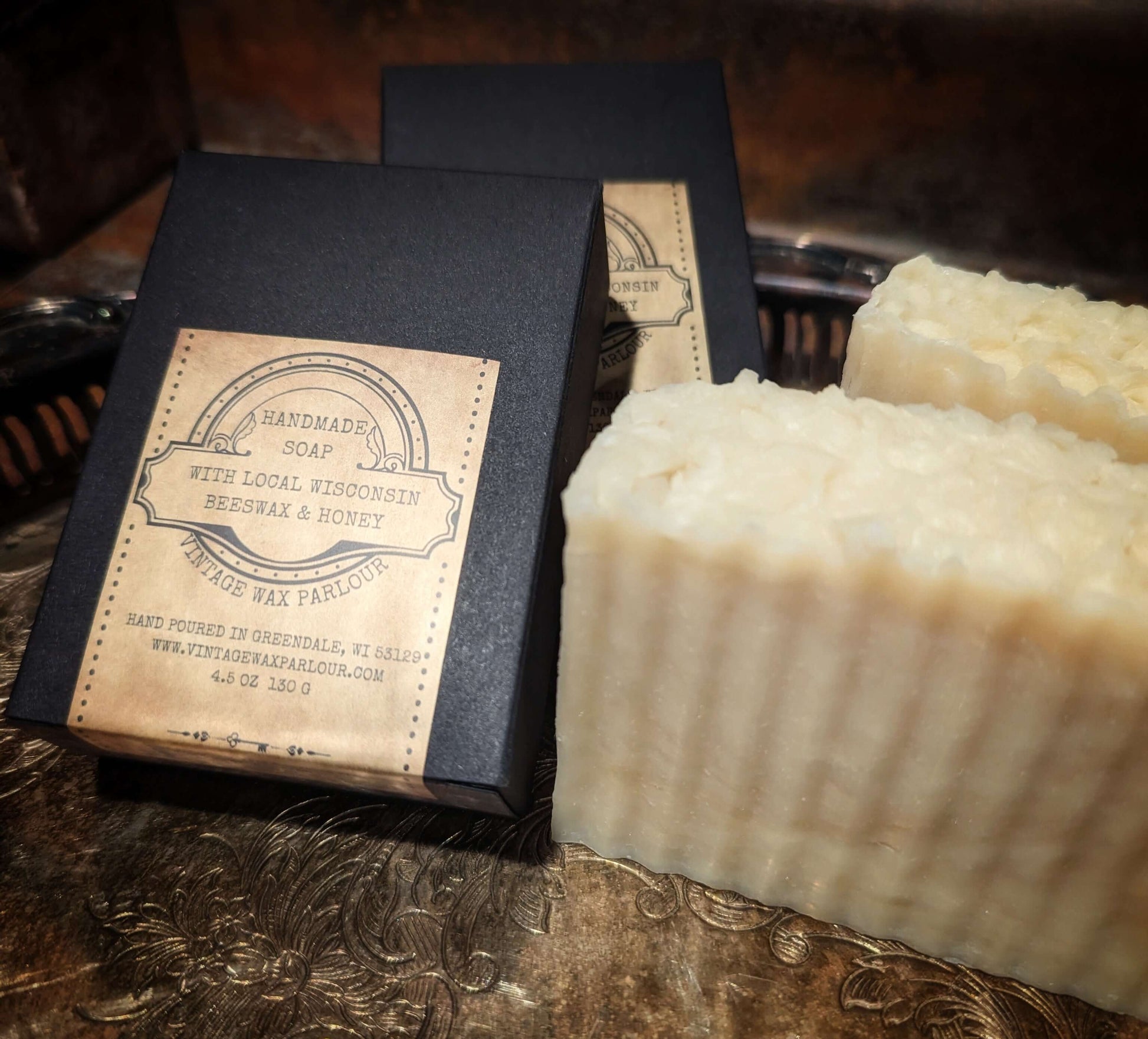 Soap with Local WI Beeswax & Honey - Vintage Wax Parlour