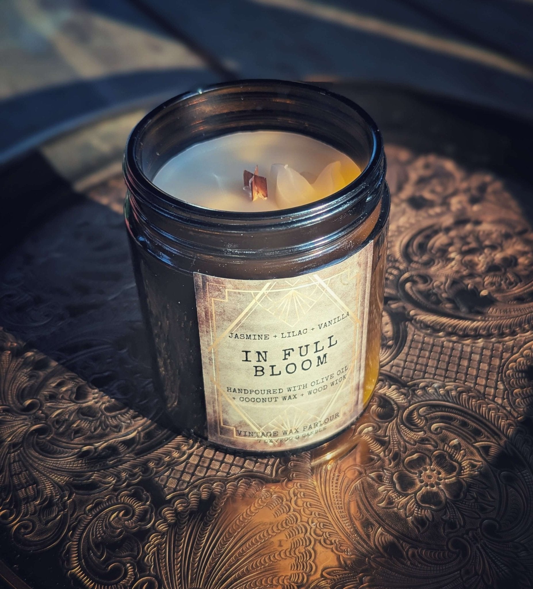 Vintage - Inspired Candle Wooden Wick - Vintage Wax Parlour