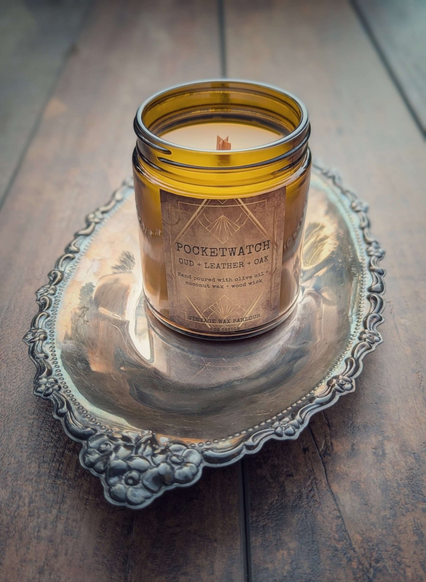 Vintage - Inspired Candle Wooden Wick - Vintage Wax Parlour