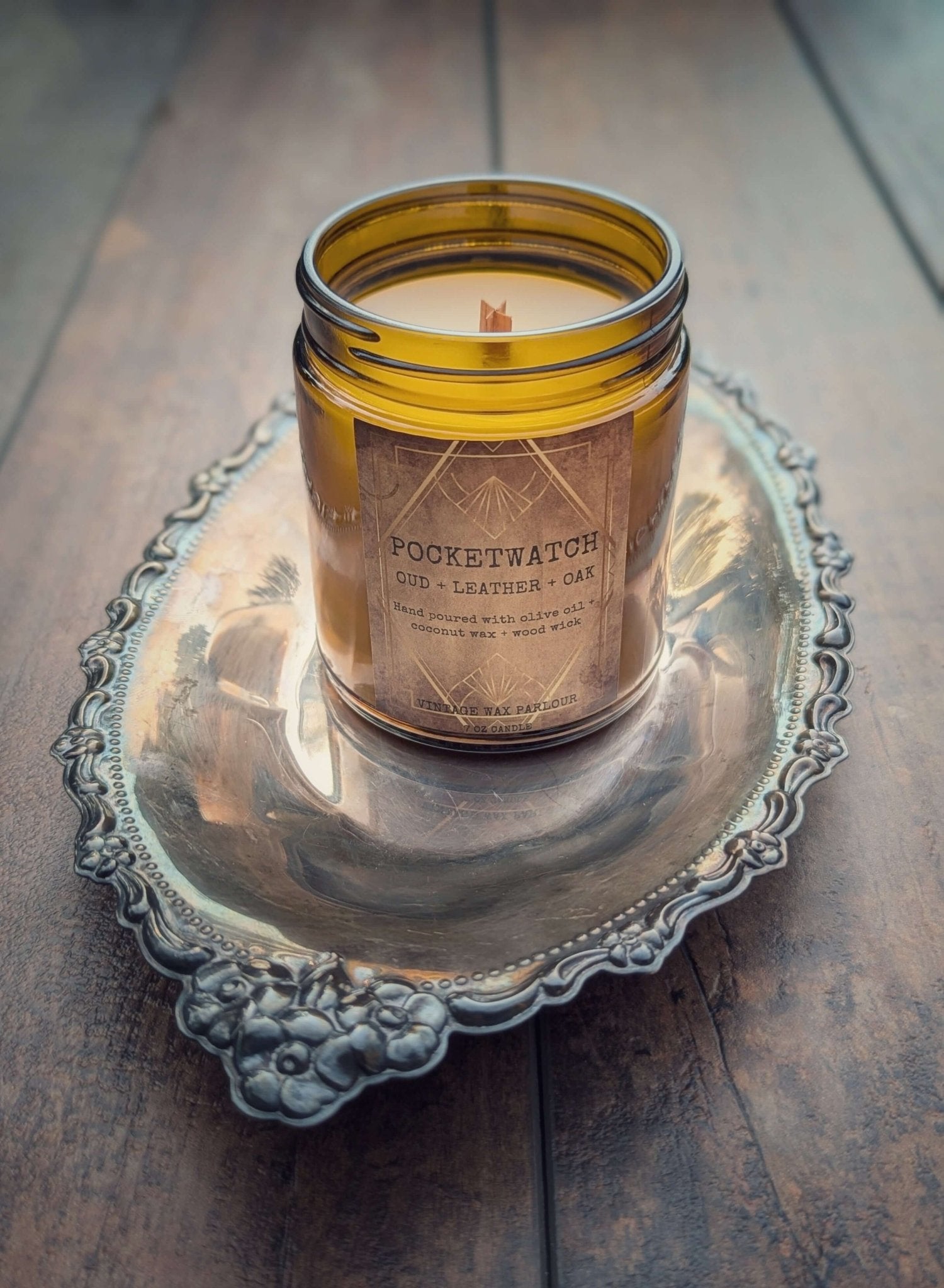 Vintage - Inspired Candle Wooden Wick - Vintage Wax Parlour