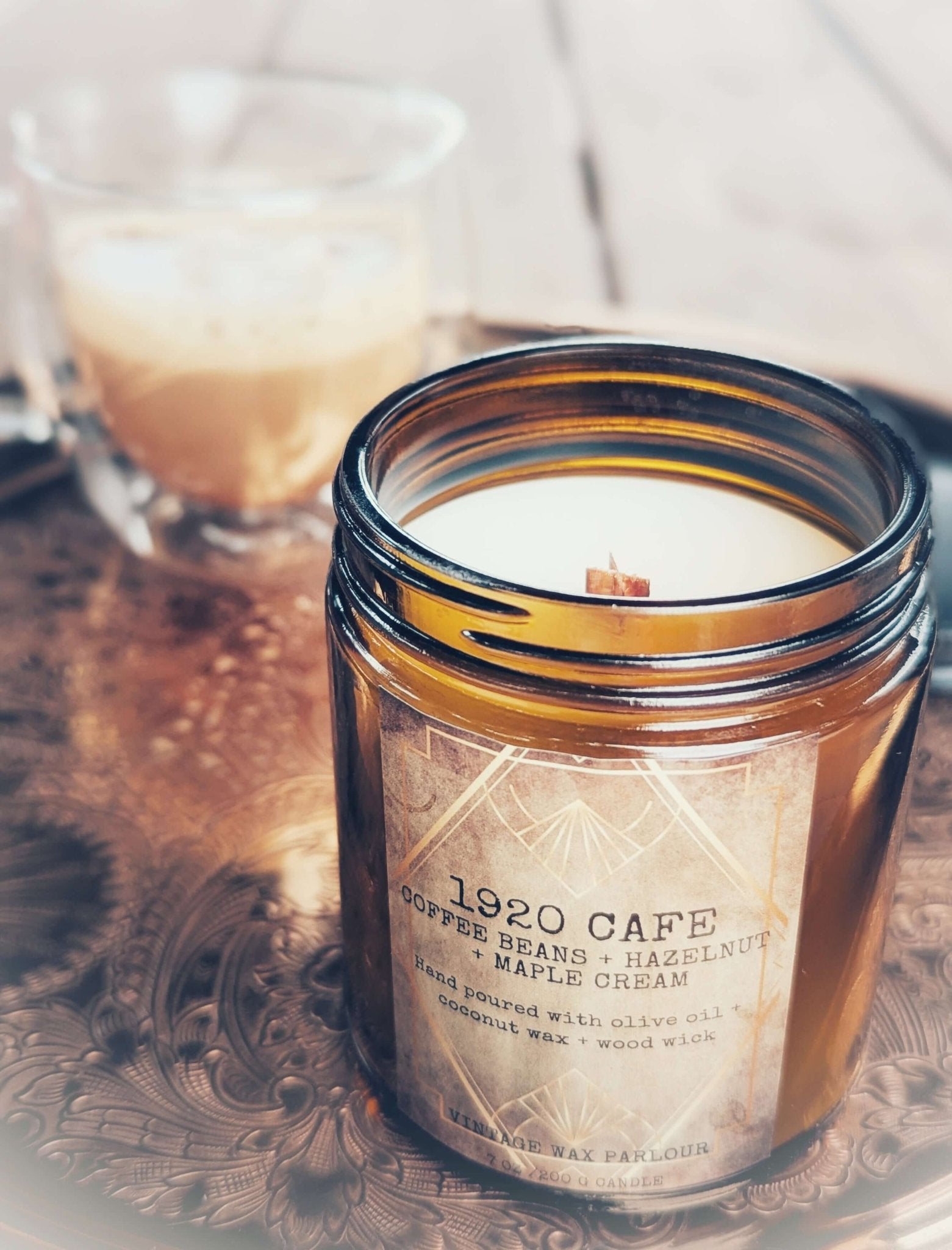 Vintage - Inspired Candle Wooden Wick - Vintage Wax Parlour