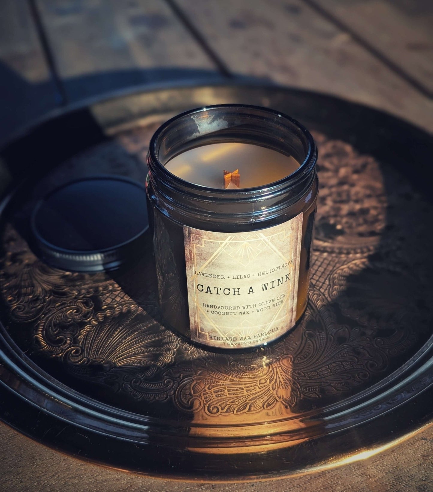 Vintage - Inspired Candle Wooden Wick - Vintage Wax Parlour
