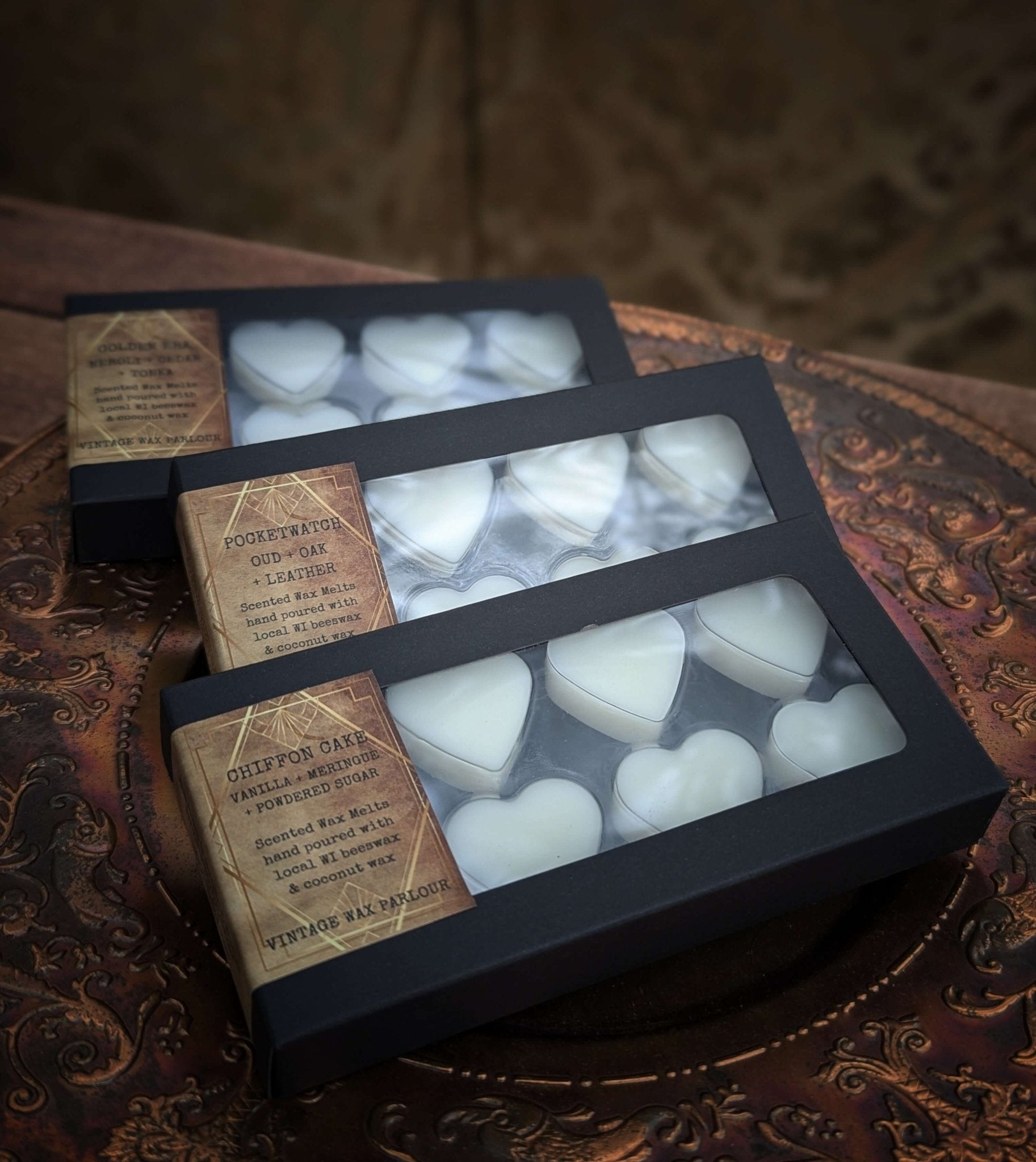 WI Beeswax & Coconut Wax Melts in Box - Vintage Wax Parlour